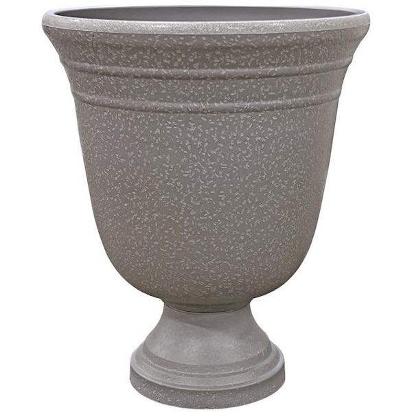 Classic Home & Garden 19.5 in. H X 16 in. D Plastic Westpoint Urn Planter Stone 419P-120R - main